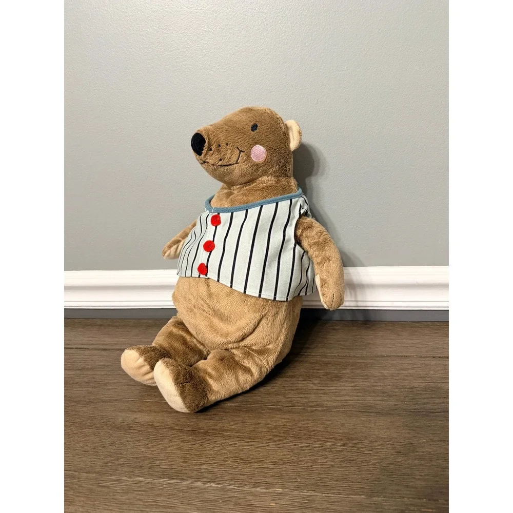 IKEA Nallebjorn Brown Bear‎ in Striped Vest Plush